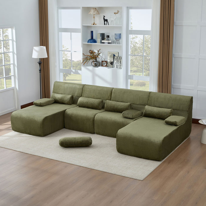 Oversized Sectional Sofa, Living Room Seating With Modular Design