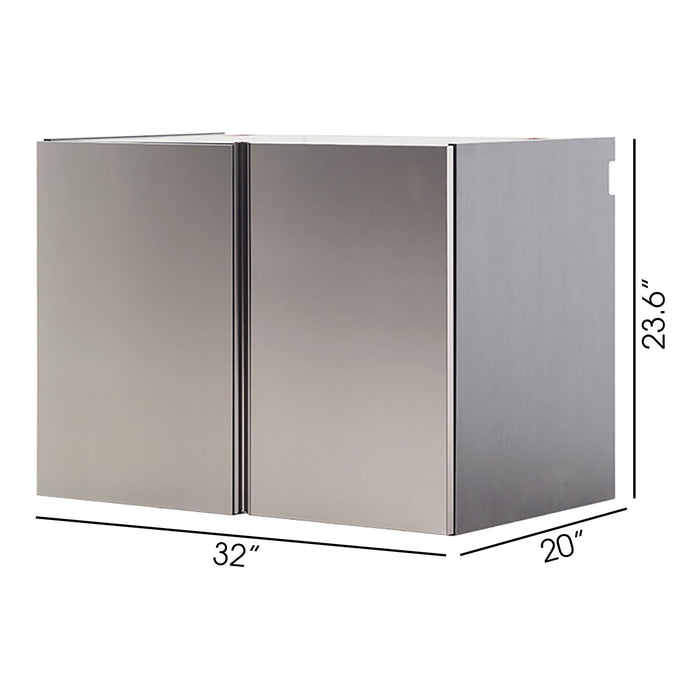 Nova Series - Wood Base Door Wall Mounted Garage Cabinet Soft Closing Water Resistant - Dark Gray