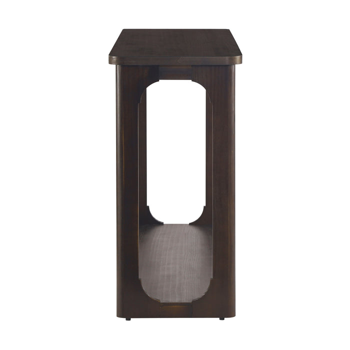 Console Table With Open Arch Cutouts For Living Room Hallway - Espresso