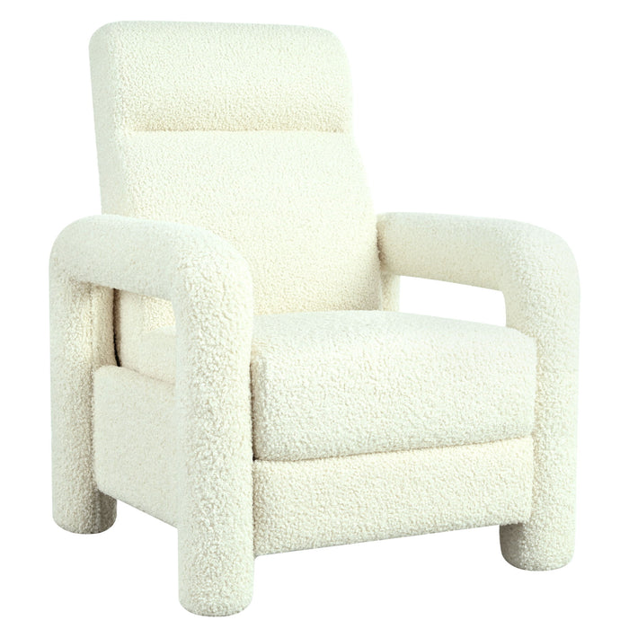 Push Back Recliner Armchair Upholstered Recliner Chair Single Sofa With Adjustable Backrest