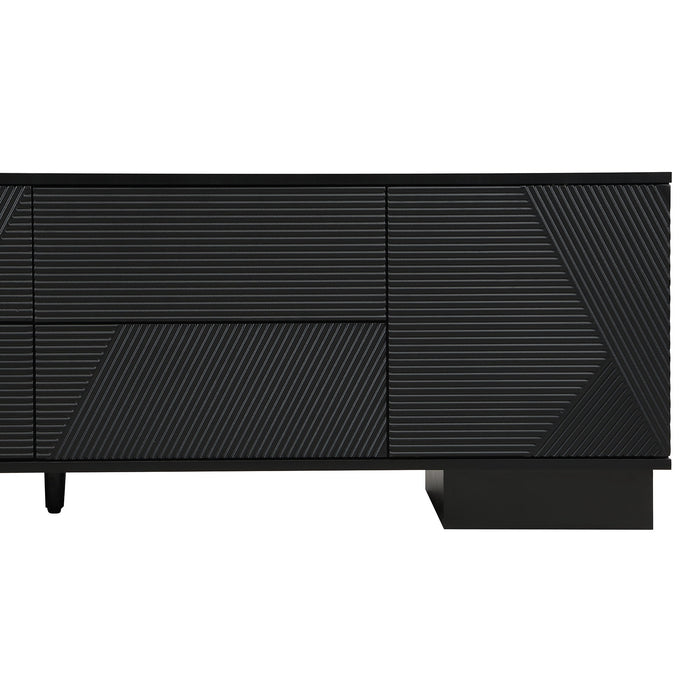 Modern TV Stand With Storage Cabinets, 4 Drawers