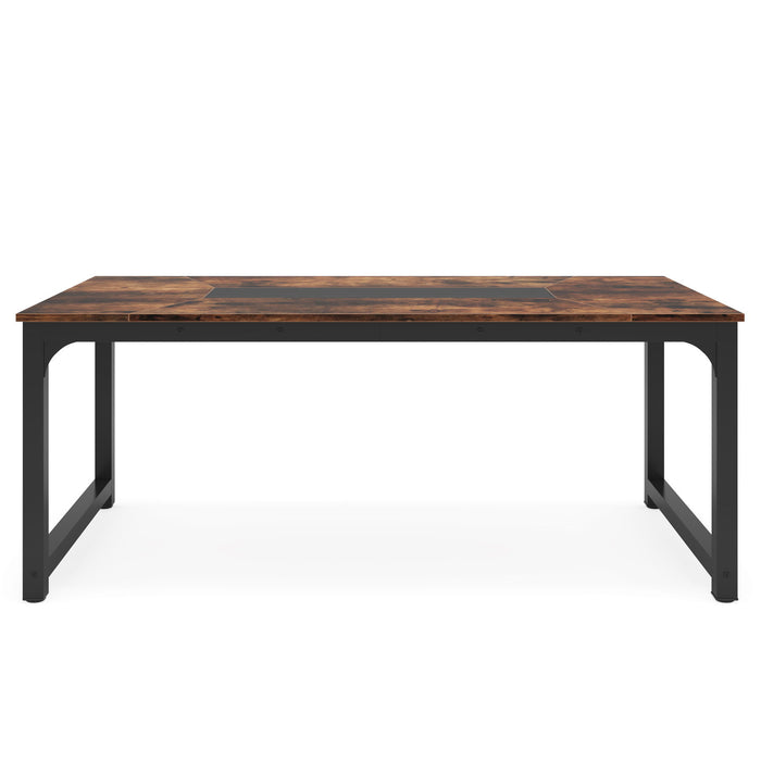 Rectangular Kitchen & Dining Room Table - Brown / Black