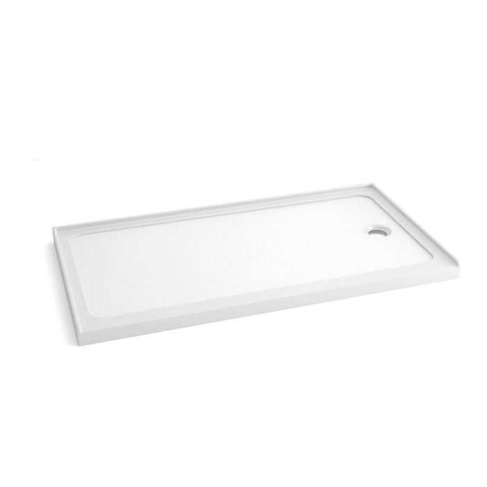 Shower Base Drain With Single Threshold Design