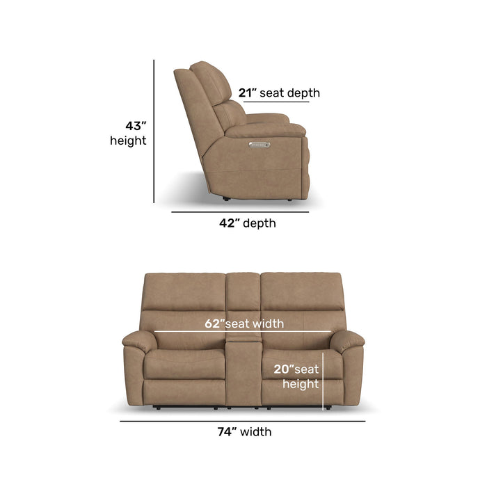 Porter - Power Reclining Loveseat With Console, Power Headrest, & Lumbar