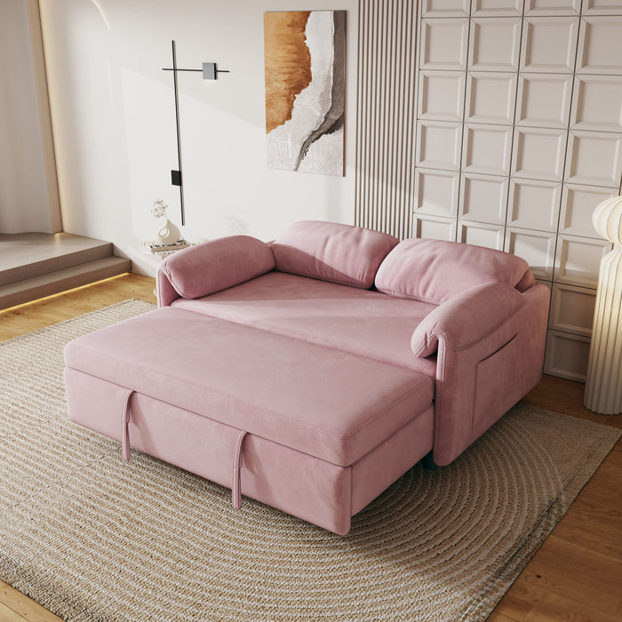 Sofa, Dual Purpose Lounge With Retractable Queen Size Bed