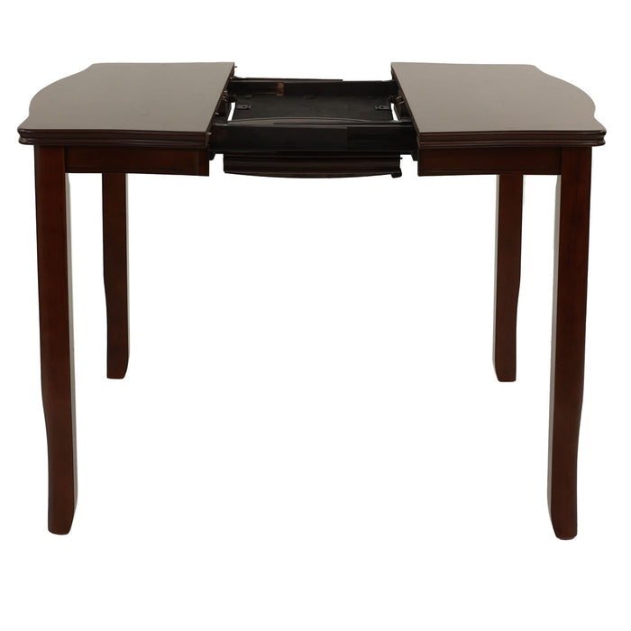 7 Piece Counter Height Dining Set With Butterfly Leaf Table And Chairs - Brown / Espresso