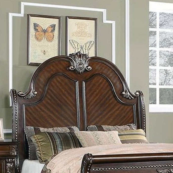 Queen Size Bed Panel Headboard And Footboard - Brown