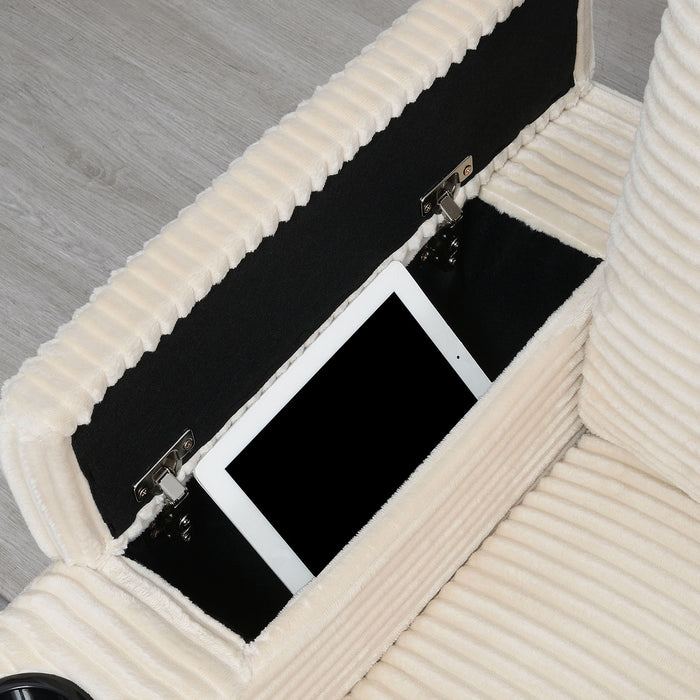 Convertible L Shaped Sectional Corner Couch With Armrest Storage Cup Holders USB Charger, Irregular Corner Oversized Comfy Modular Sofa