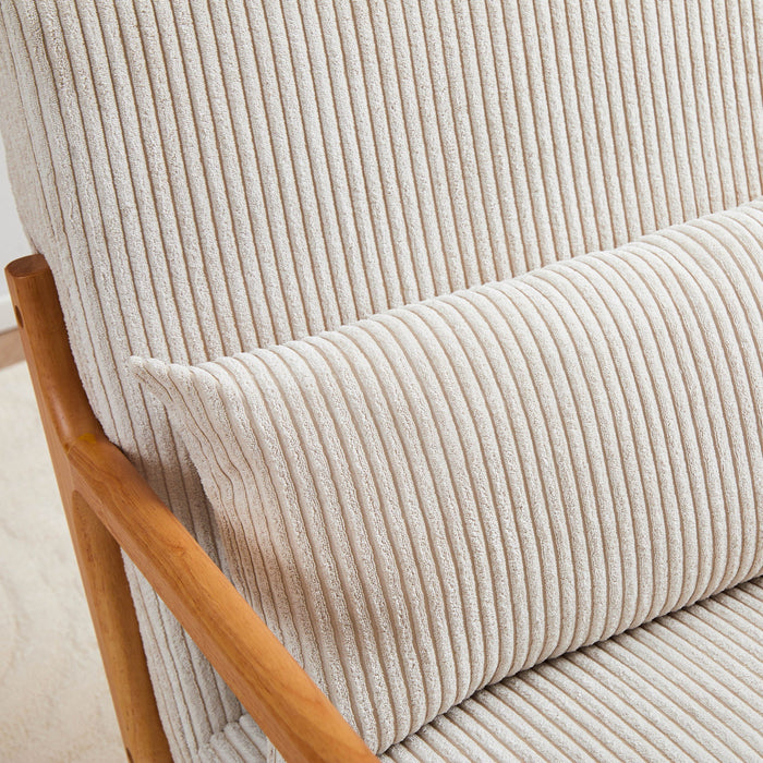 Accent Arm Chair With Pillow Upholstered