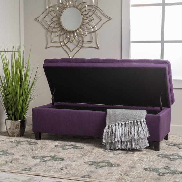 Juliana - Storage Ottoman With Birch Legs
