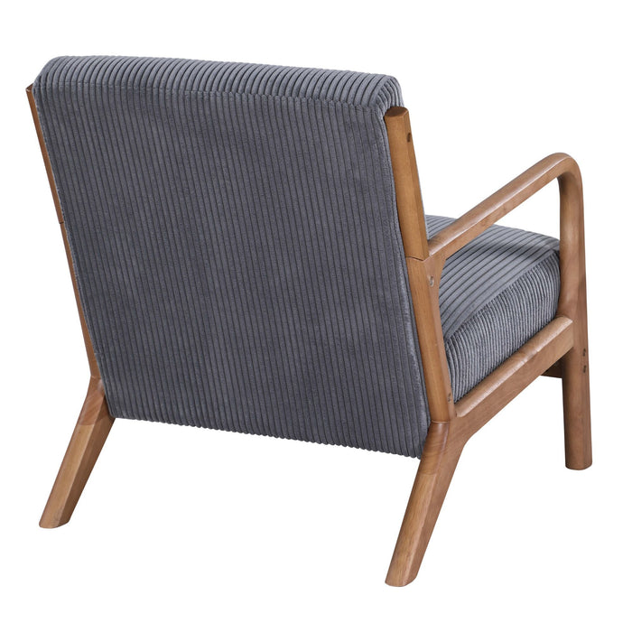Upholstered Armchair With Back Support Pillow