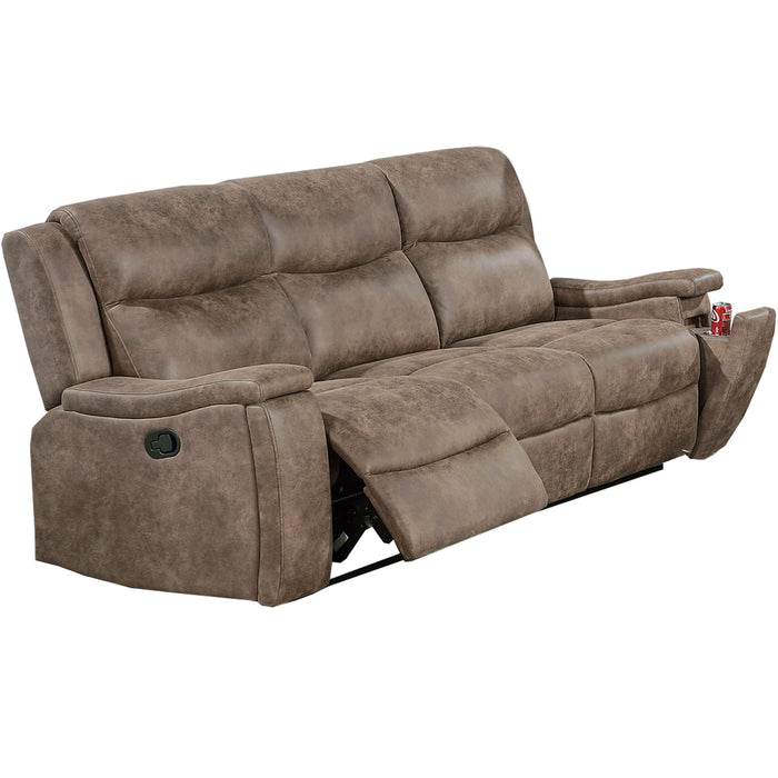 Modern Manual Motion Living Room Set With Hidden Cup Holders