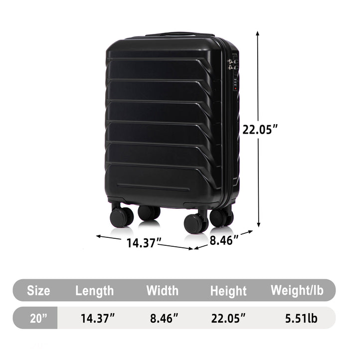 Hard Shell Travel Luggage With Scratch Resistant Surface