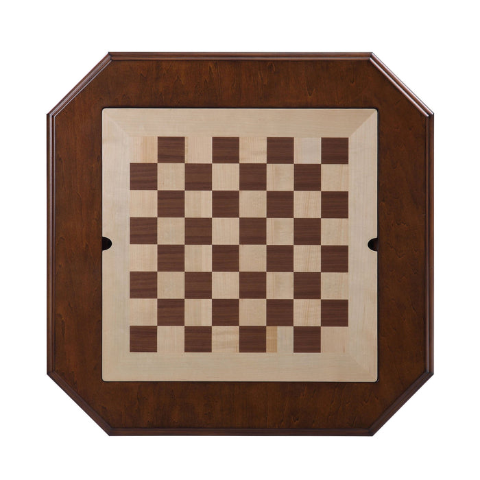 Bishop - Reversible Chess Checker Game Table With Game Tray (Chess Fingures Not Included) - Cherry