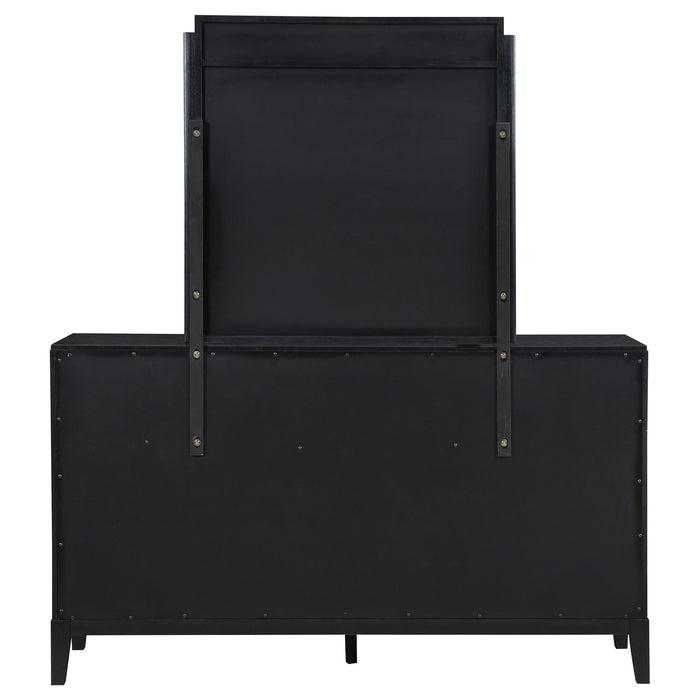 Ennis - 8 Drawer Dresser With Mirror - Black