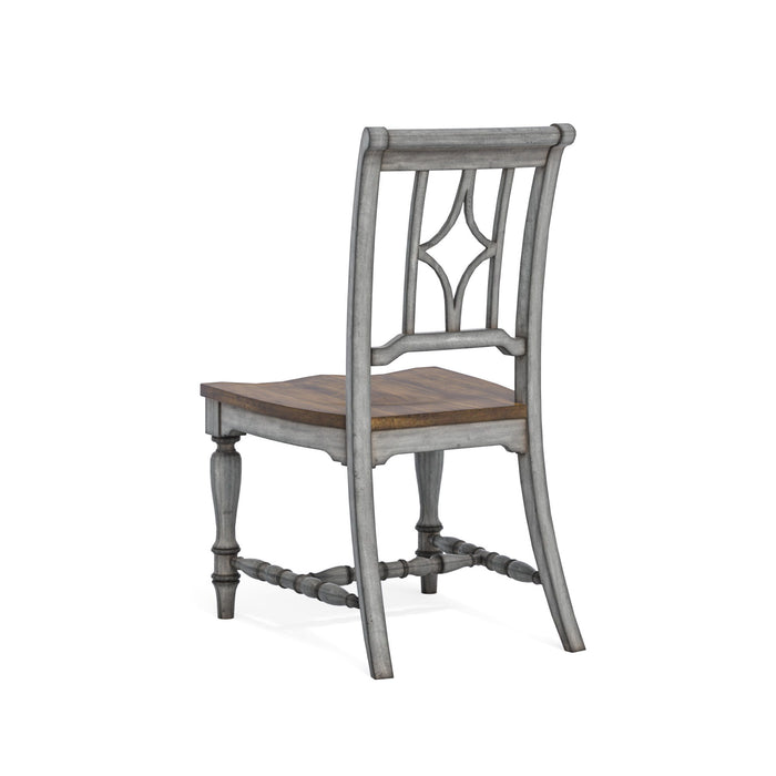 Plymouth - Dining Chair (Set of 2) - Gray / Dark Brown