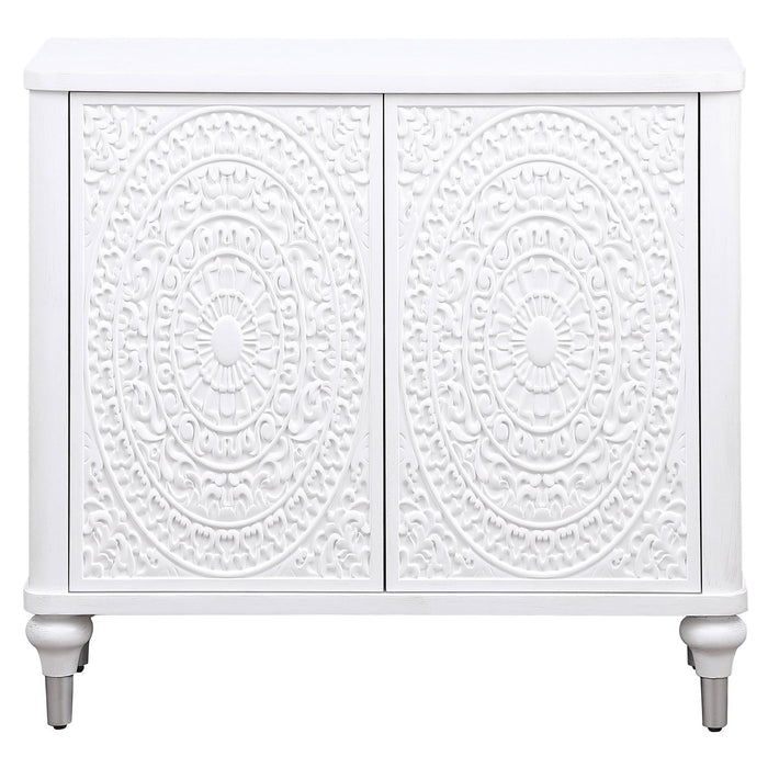 Angus - 2 Door Mandala Accent Cabinet - White