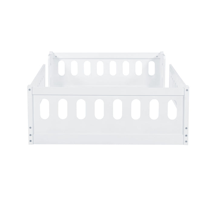 Platform Bed With Guardrail