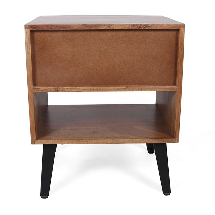 Asther - Bedside Table - Natural Wood / Brown