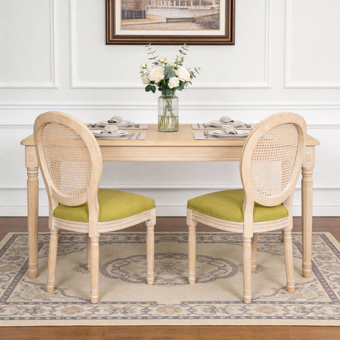 French Country Dining Chairs & Round Back (Set of 2)