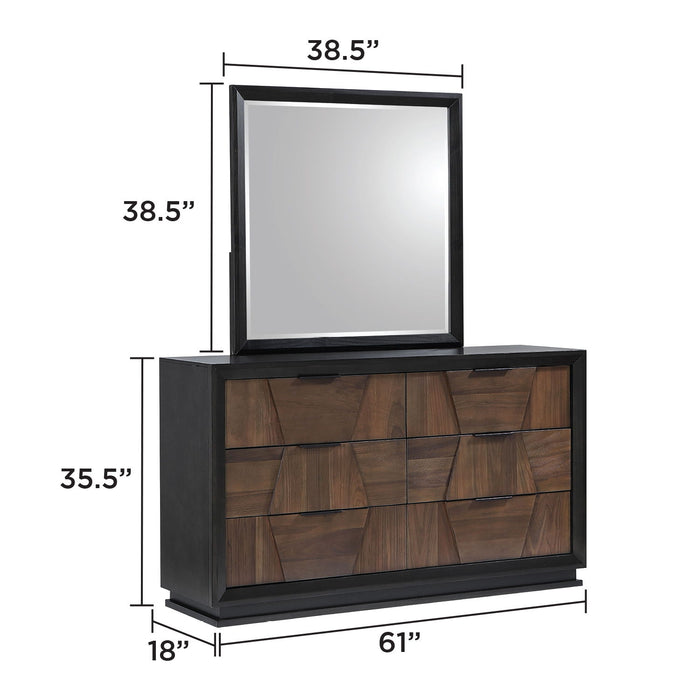 Houston - 6 Drawer Dresser - Walnut
