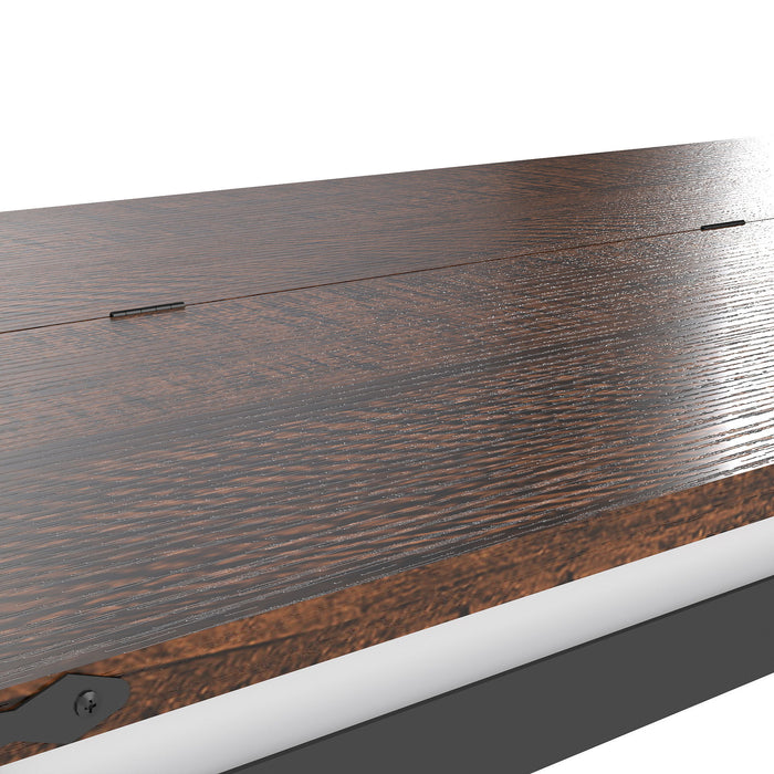 Mobile Dog Crate With Flip Top Feeding Door, Dual Access & 5 Caster System (2 Locking) - Brown White