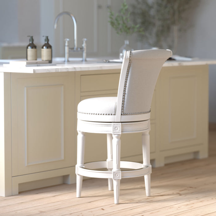 Swivel Barstool With High-Back