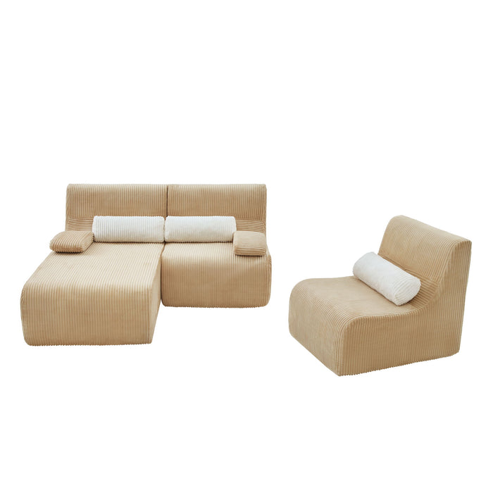 Oversized Sectional Sofa, Living Room Seating With Modular Design
