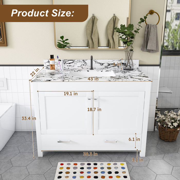 Bathroom Vanity & Storage - White