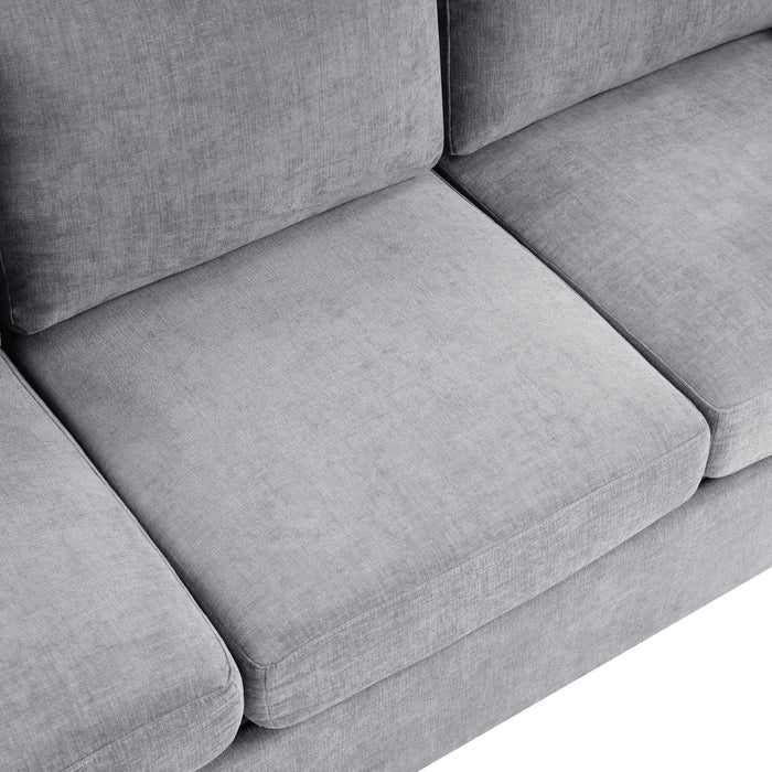 Modern 3 Seater Sofa With Curved Backrest