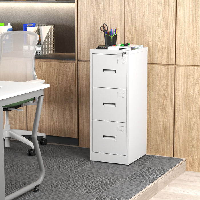 Modern Drawer Metal Vertical File Cabinet With Lock And Card Slot For Office