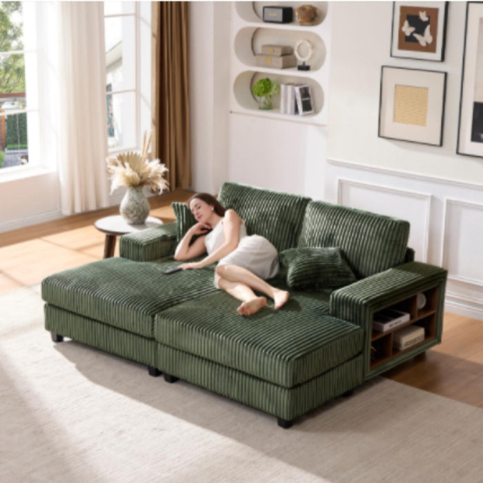 Convertible Sectional Sofa, Sleeper Oversized Living Room Lounge