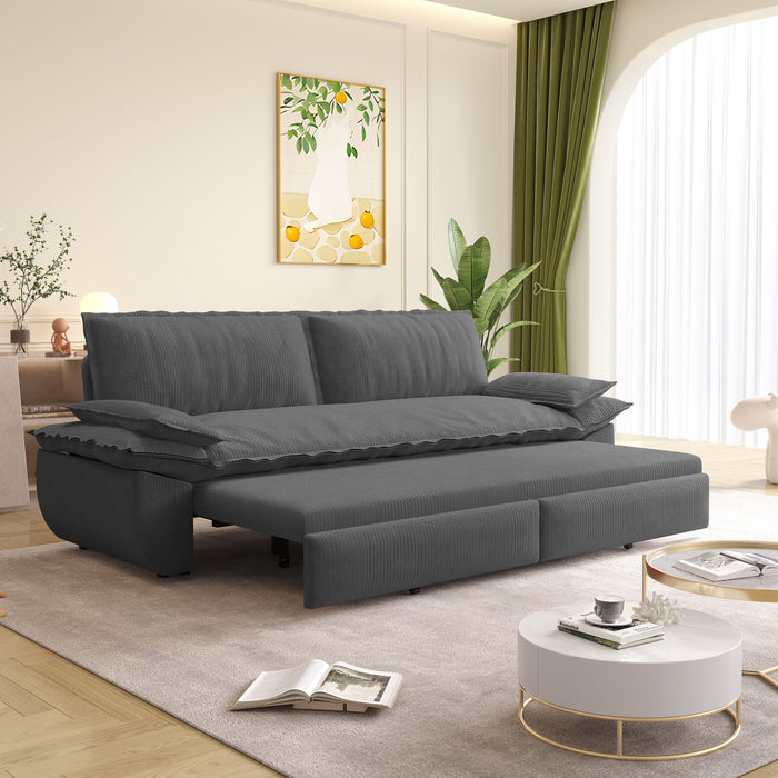 Queen Pull Out Bed, 3 In 1 Convertible Sleeper Sofa
