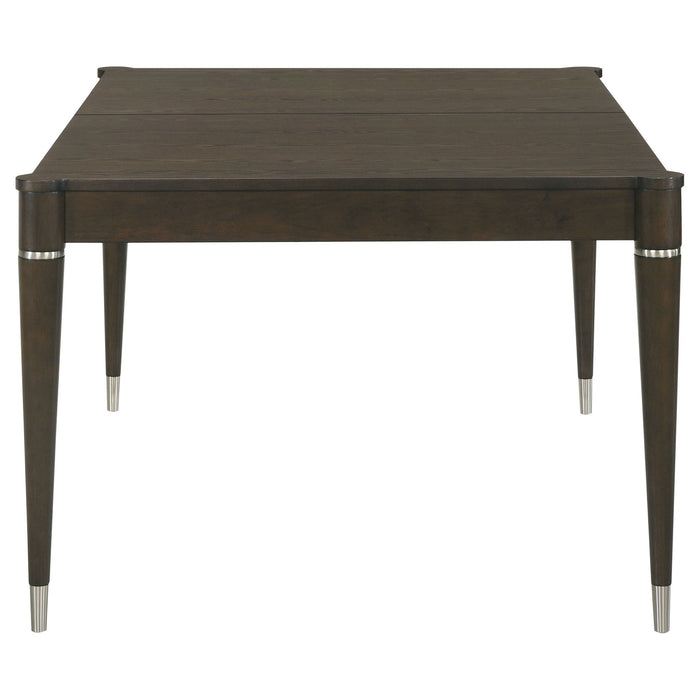 Blakely - Leaf Dining Table With Tapered Legs Accents - Ash Brown