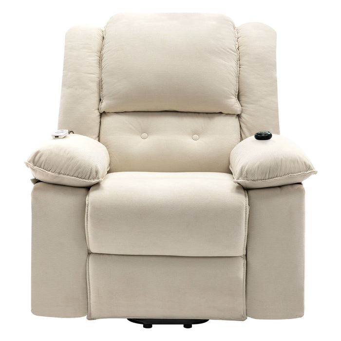 Massage Recliner Power Lift Chair With Adjustable Massage And Heating Function