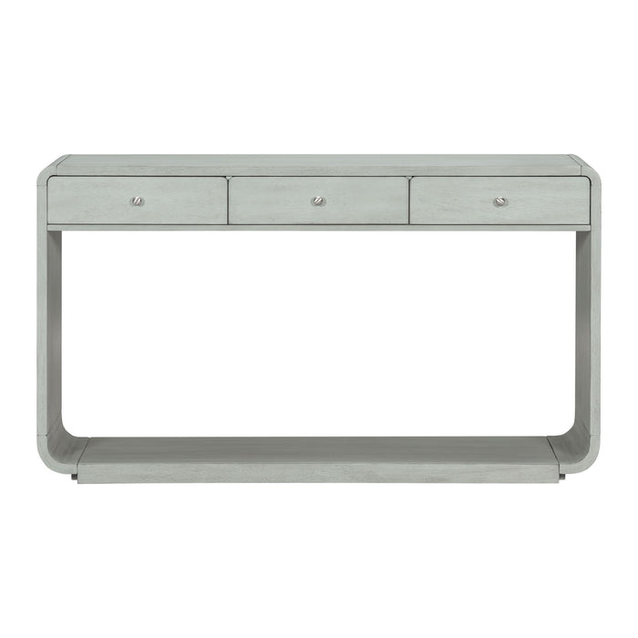 Console Table With 3 Drawers And Display Shelf