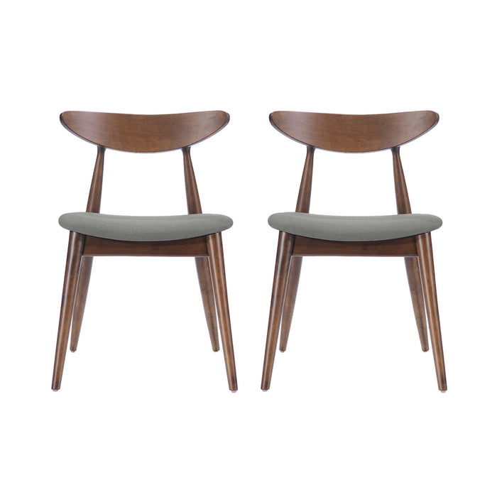 Retro Dining Chairs With Ergonomic Back (Set of 2)
