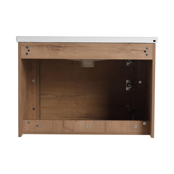Wall Mounted Bathroom Vanity With Sink & 1 Soft Close Door
