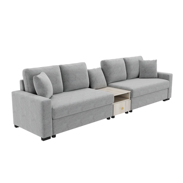 Modular Sofa Couch With Storage Armrest And Center Console