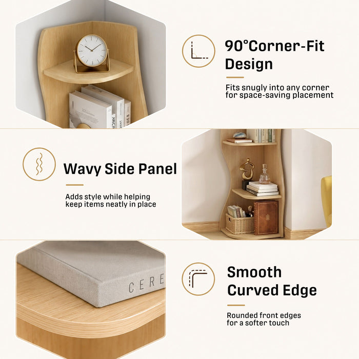 5 Tier S - Shaped Corner Shelf For Living Room