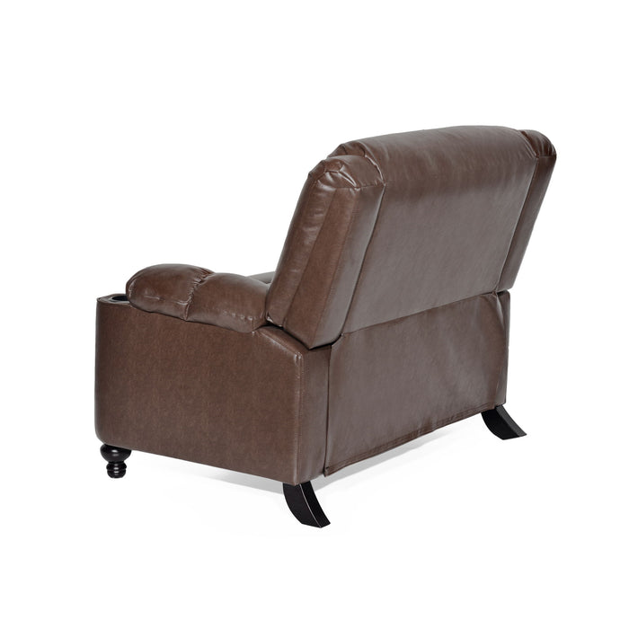 Tufted Design Wide Manual Recliner Chair