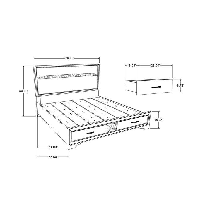 Ryder - 5 Piece Bedroom Set With Drawer Footboard