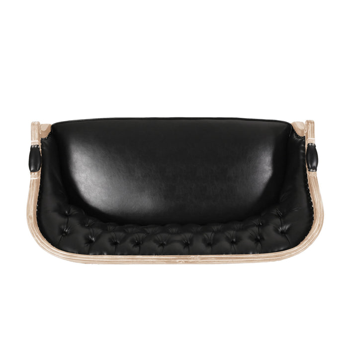 French Country Chesterfield Style Tufted Loveseat