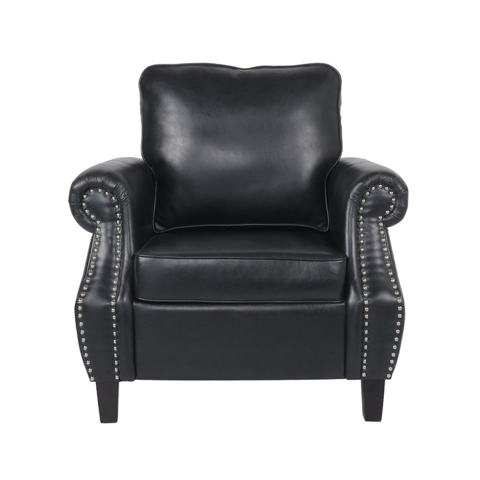 Contemporary Club Chair With Nailhead Trim And Rolled Armrests