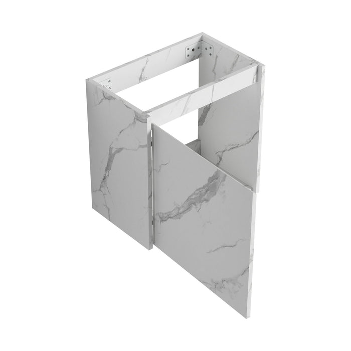 Modern Bathroom Vanity With Ceramic Basin, Wall Mounted Floating Sink Combo, Storage Cabinet