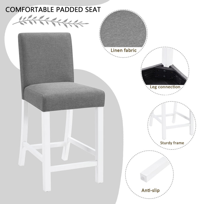 5 Piece Counter Height Table Set With 4 Chairs