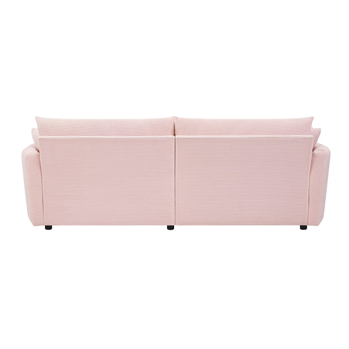 Oversized Double Chaise Lounge Sofa With USB Ports