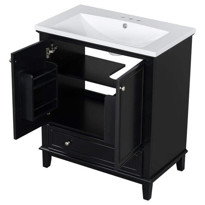 Modern Bathroom Vanity With Sink Combo, Multi Functional Cabinet With Doors And Drawer