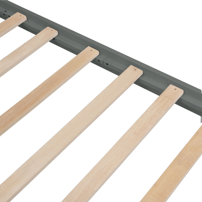 Stairway Bunk Bed With Storage And Guard Rail For Bedroom