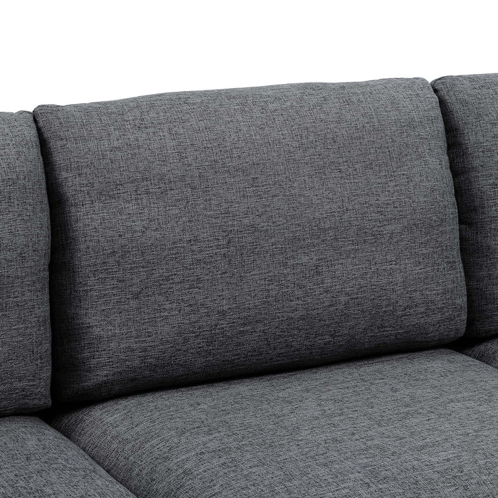 Upholstered Modular Sectional With Tall Legs, Medium Firm Seat